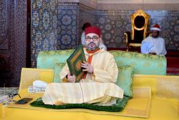 Image du Maroc Professionnelle de  Sa Majesté le Roi Mohammed VI, Amir Al Mouminine, préside à Rabat la huitième Causerie Religieuse du mois sacré de Ramadan 1439", le 11 Juin 2018. (Photo/ SPPR) via Jalilbounhar.com 